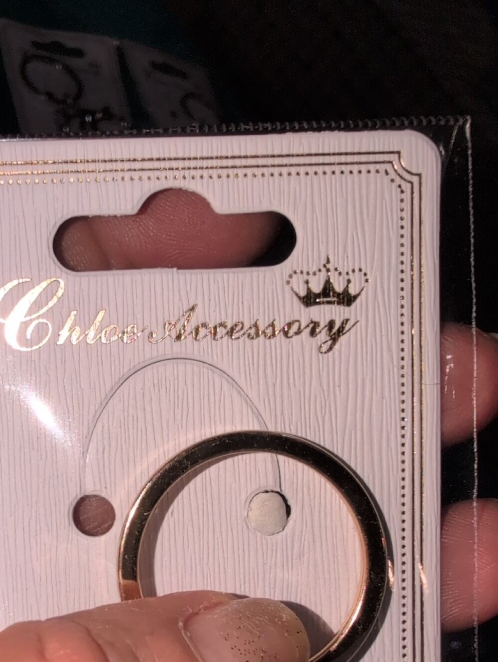 Gold Rhinestone Elephant Keychain By Chloe Accessory - Picture 2 of 4
